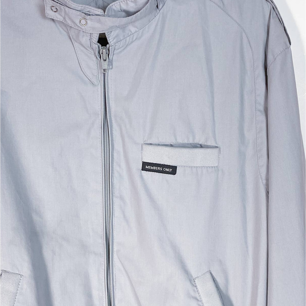 Members Only Vintage Gray Racer Jacket - Picture 3 of 9